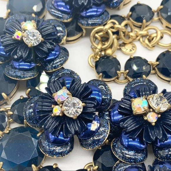 J. Crew Midnight Floral Navy Necklace - Picture 3 of 6